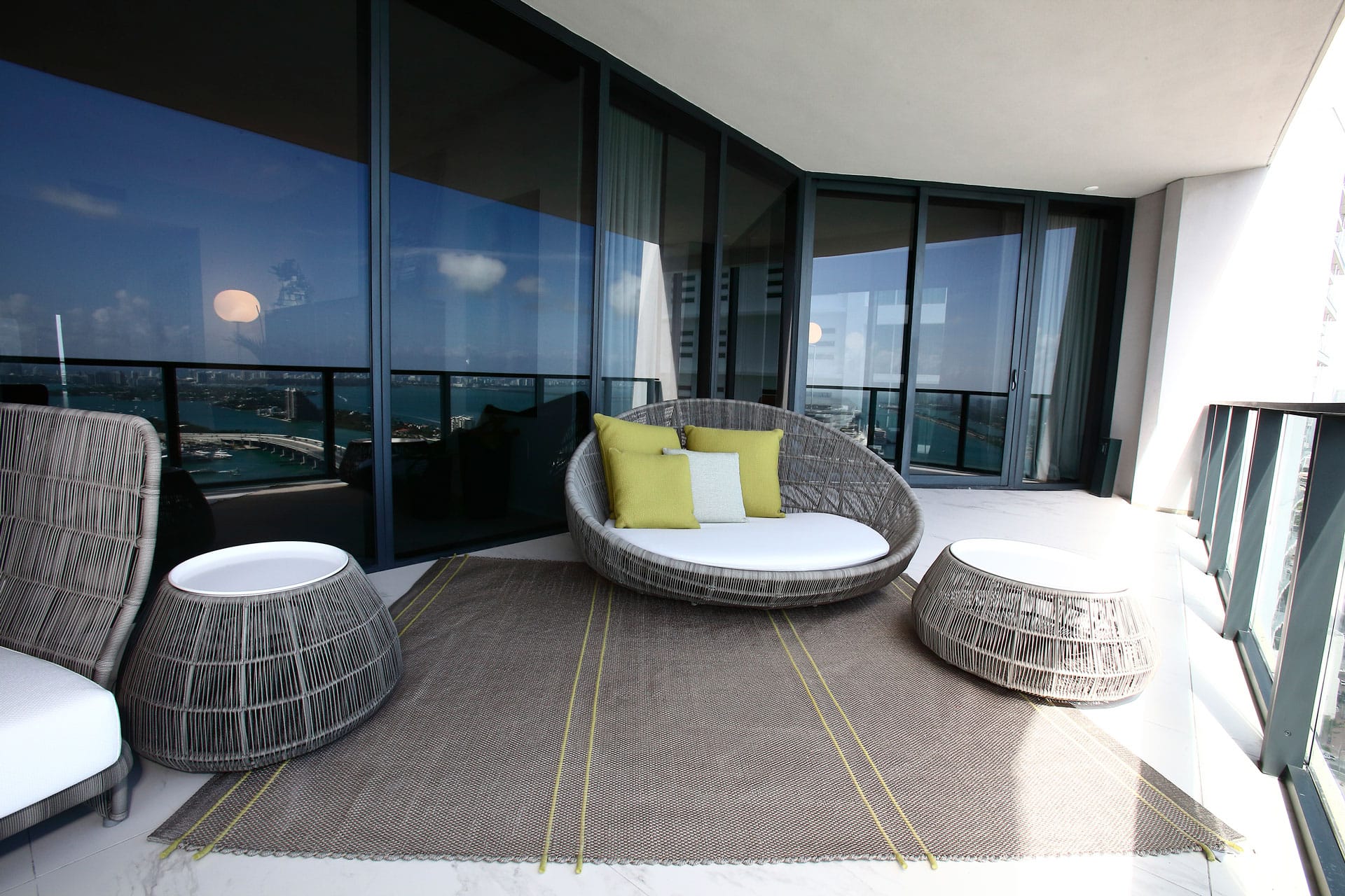 grey and yellow in contemporary rug design