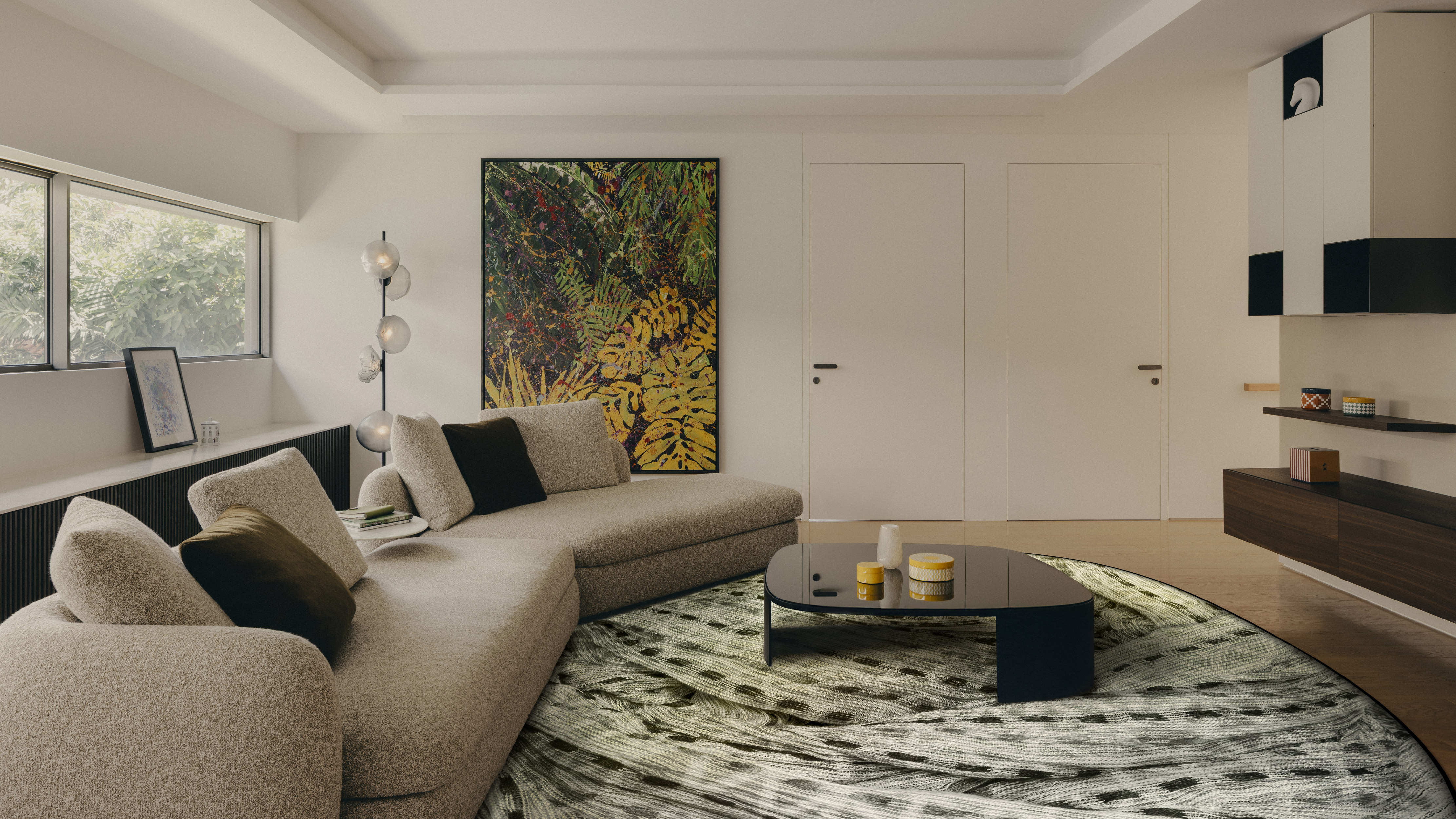 Tappeto moderno design filati sostenibili